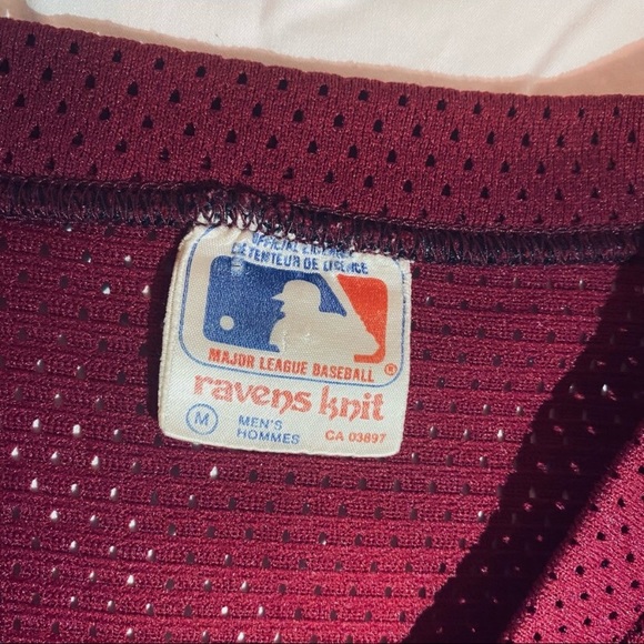 Vintage 80s MLB Burgundy Phillies Jersey - Picture 4 of 7